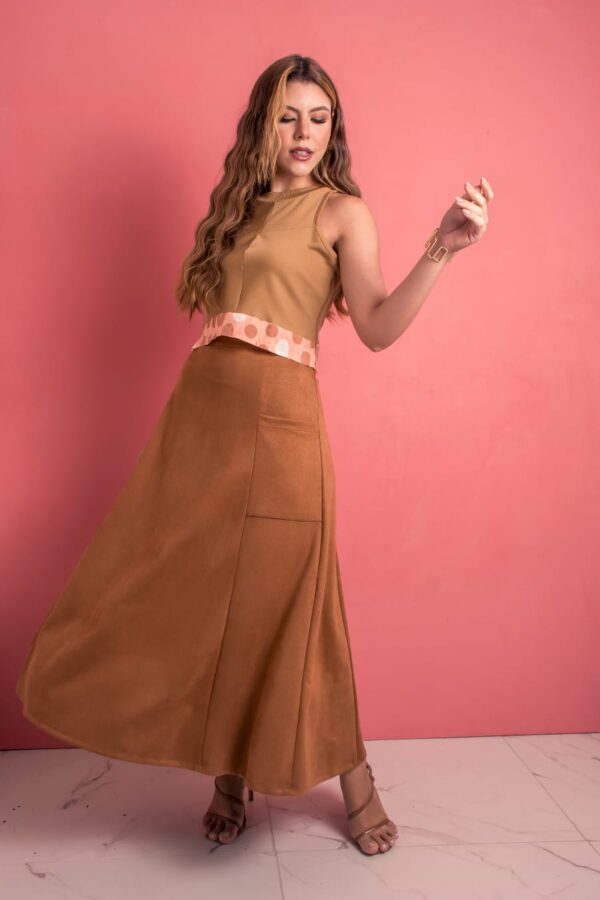 Cropped Canelado com Barra Babado Viscose - Image 2
